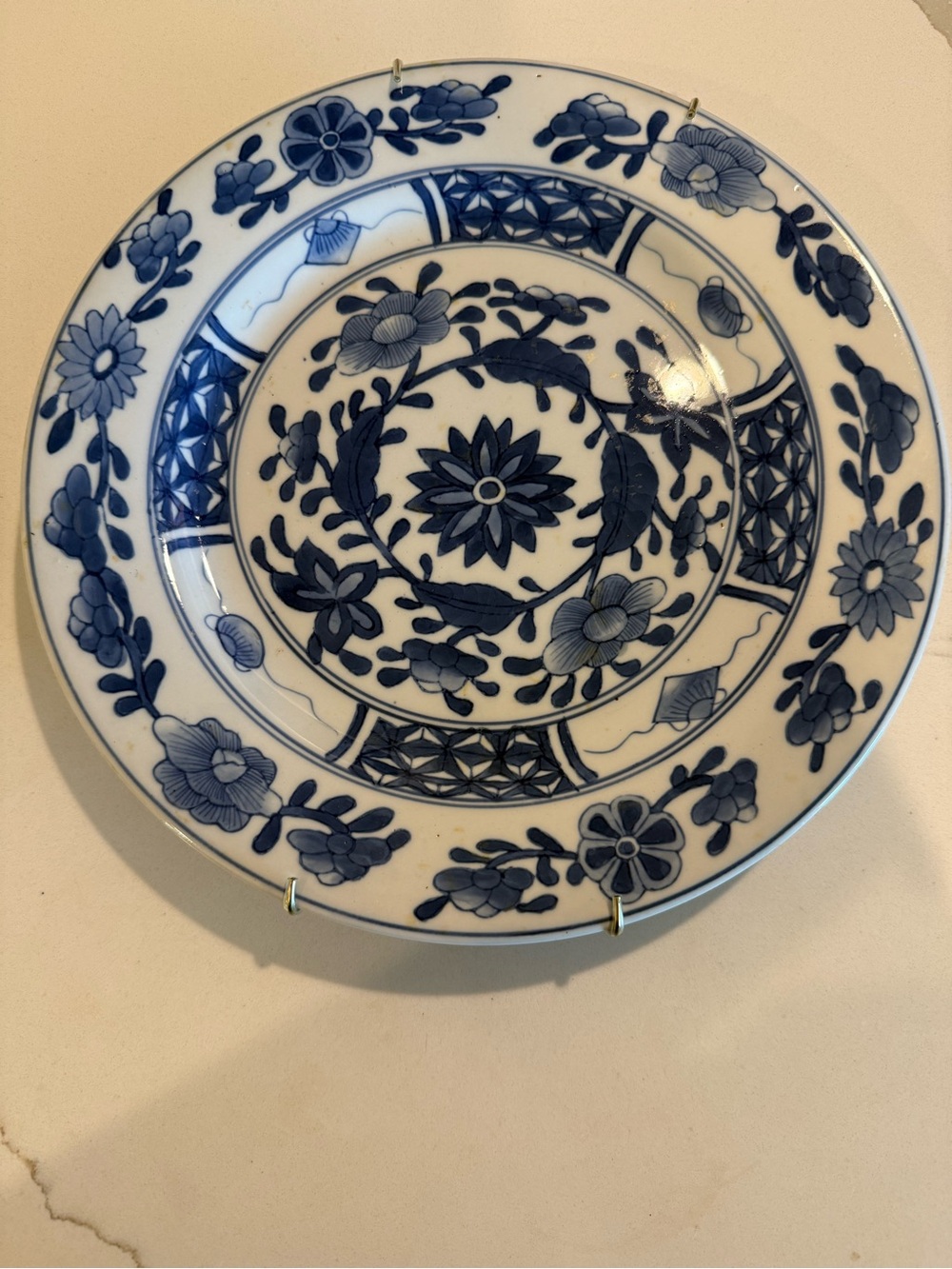 Set of 2 Vintage The Windham Collection Blue & White Decorative Plate - 10"